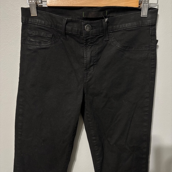 J. Brand jeans women’s size 6 size 27 black wax feel dry clean Flare - Picture 4 of 11